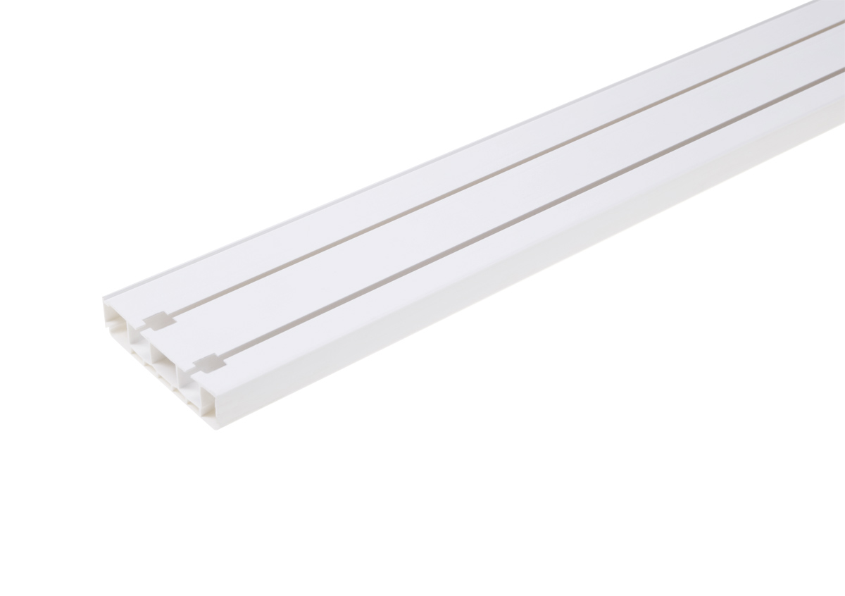 Карниз "Стандарт" 2,4м белый 2-х рядный без поворотов (5)