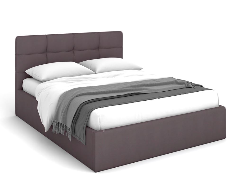 Кровать Валери лайт (24) (с.м.180*200) (ТКФ), ЦП 350 Newtone antracite, ВариантКроя1