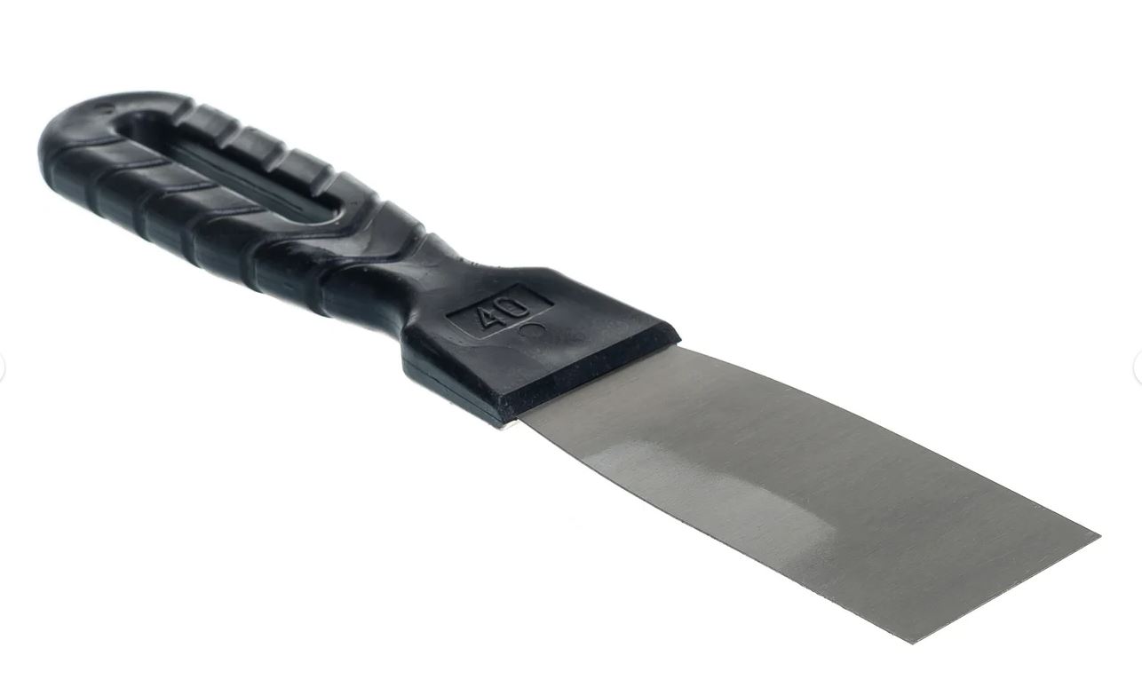 шпатель стальной ЗУБР 40 мм, пластиковая ручка (10052-04)