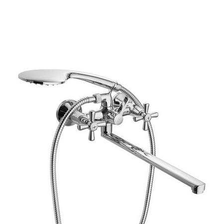 Смеситель для ванны-душа Santek Рокс длинный излив, с аксессуарами, хром (8)