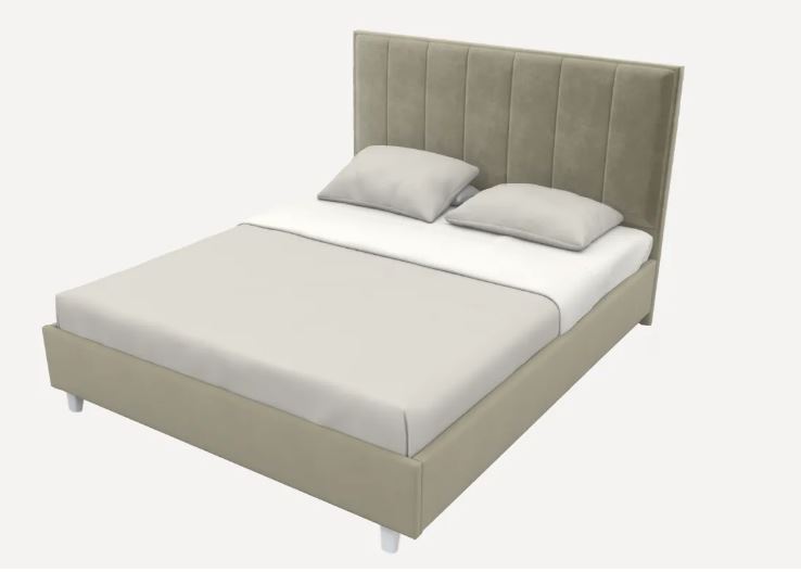 Кровать Cristal 1600*2000 универсальная (Склад 1) (Fluffy (ultra) 4мм , Fluffy (ultra) 4мм)								