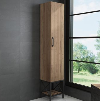 Шкаф-колонна "Бредфорд-40" дуб темный COMFORTY (1)