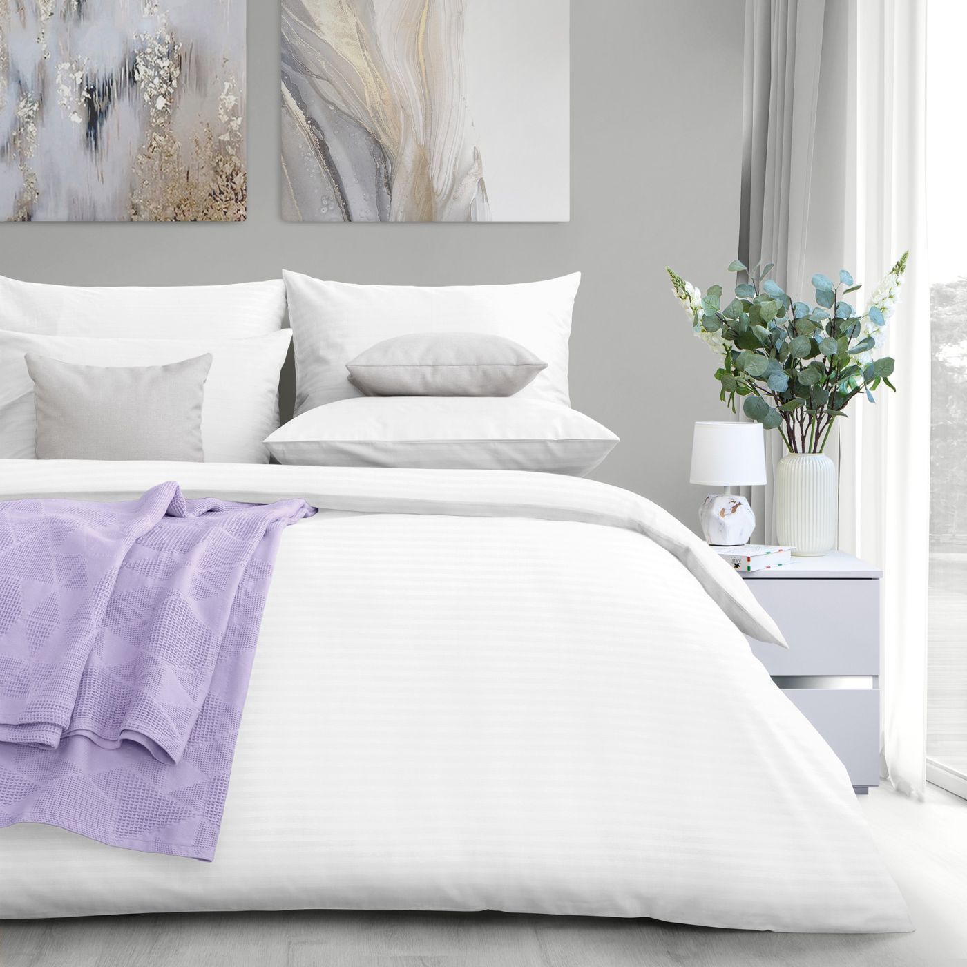 КПБ "Verossa" Stripe 2,0СП с наволочками 70/70, Antique White 