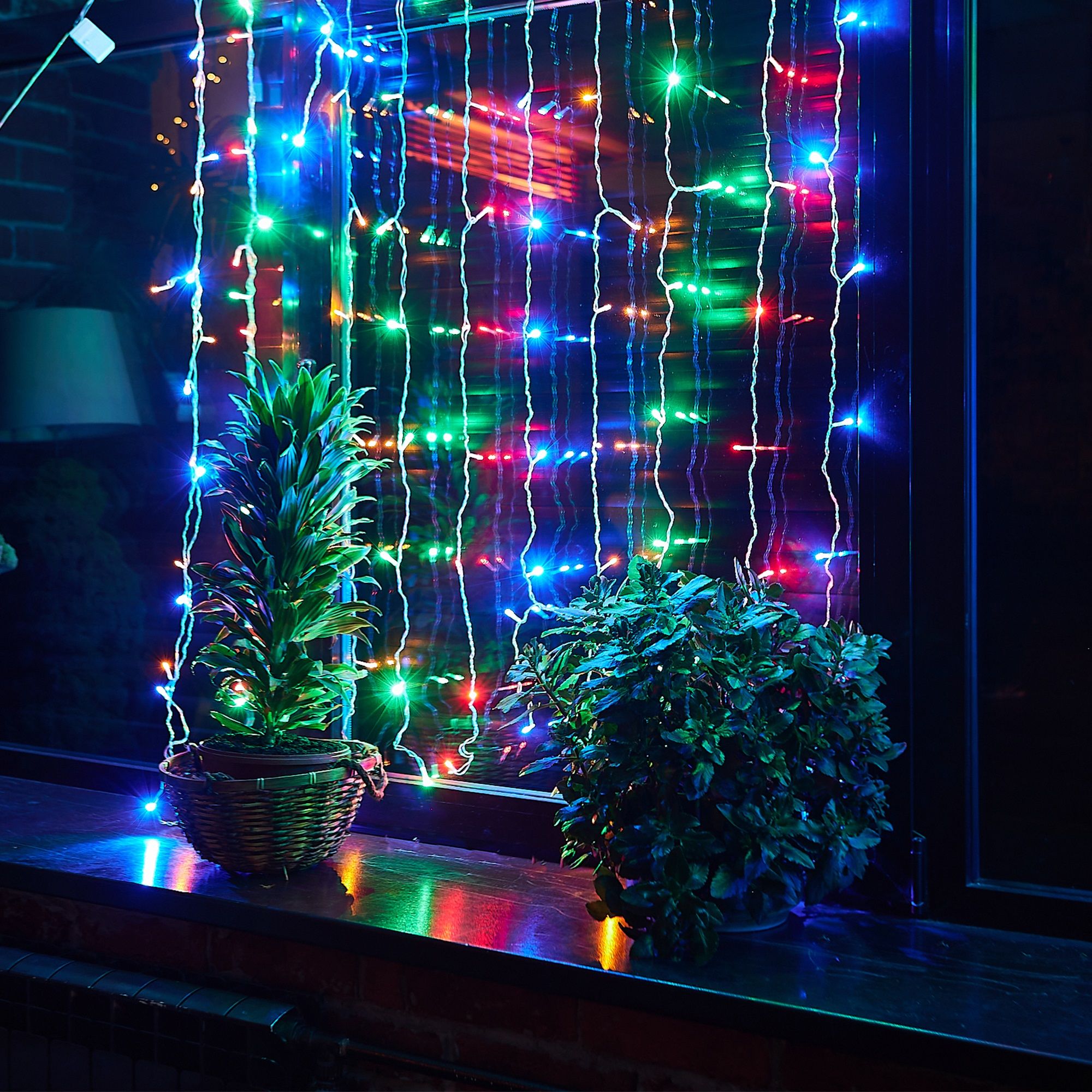 Занавес светодиодный, 1,5х1,5м. 100 светодиодов. Разноцветный свет. ULD-C1515-100/DTA MULTI IP20