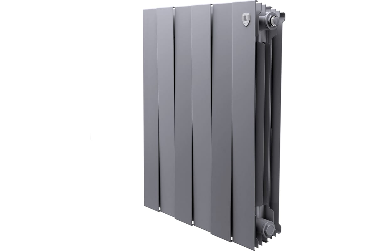 Радиатор биметаллические Royal Thermo PianoForte 500/Silver Satin - 6 секц. (Вт 180)(_1_)