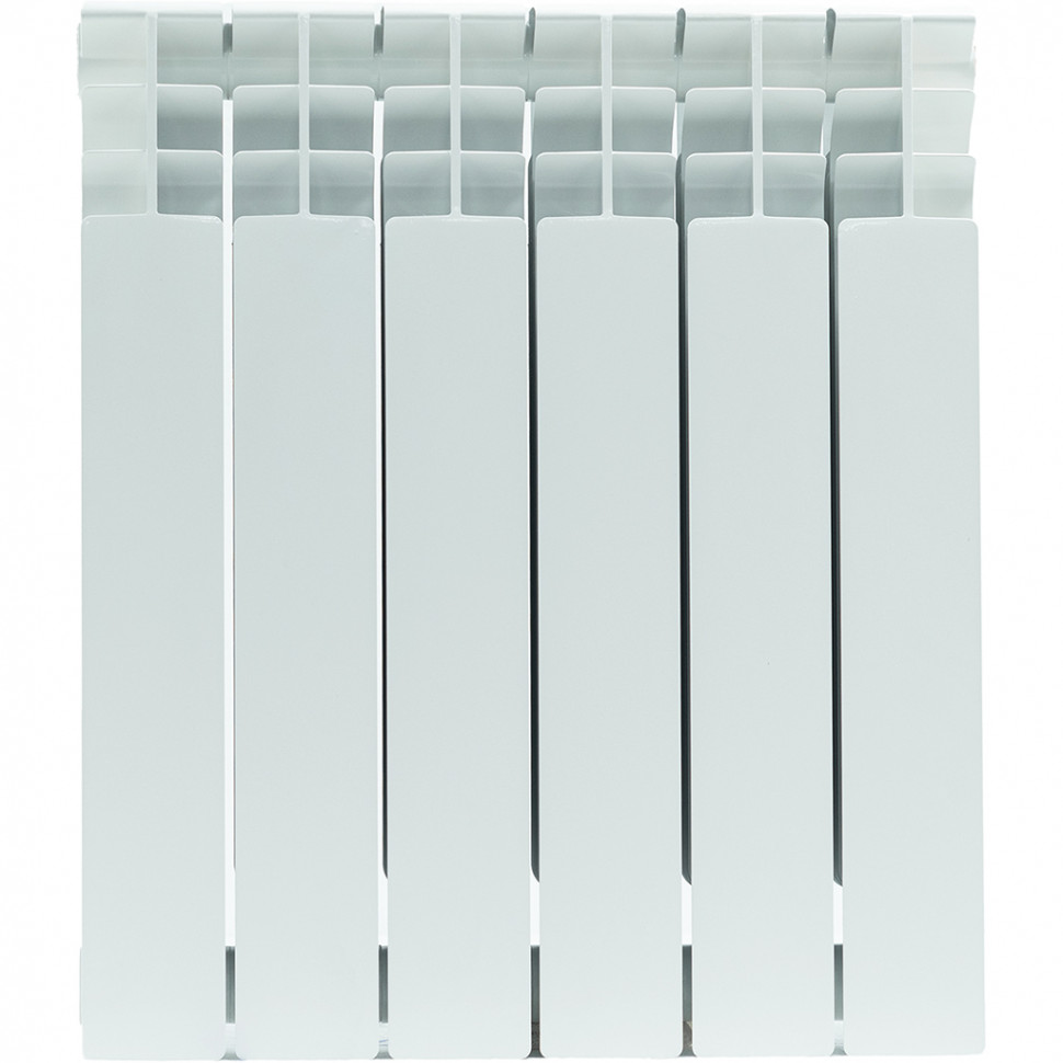 Радиатор биметаллический STOUT TITAN VENTIL 500 6 секций  нижнее правое подключение (белый RAL 9016)