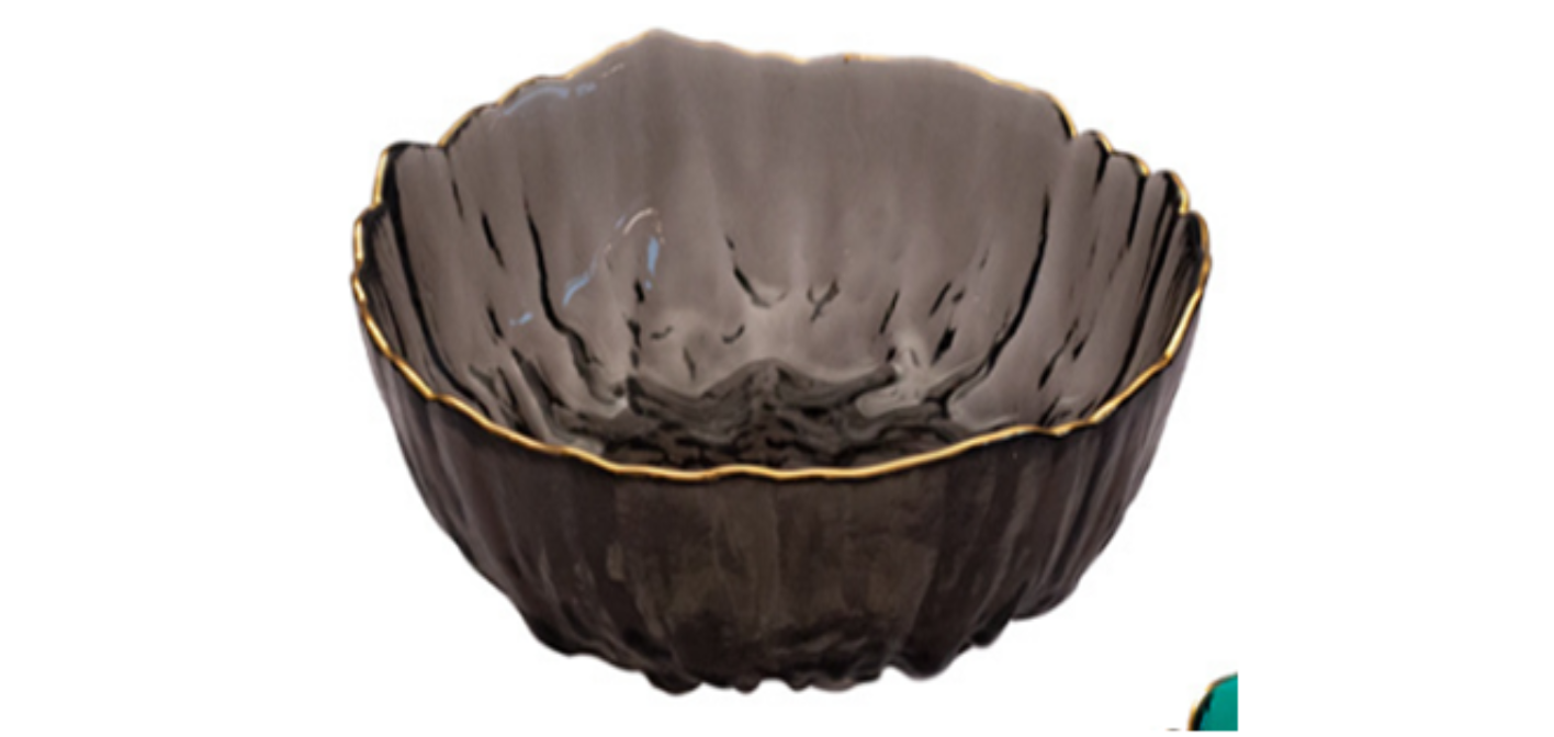 Тарелка глубокая серая 15*5 см