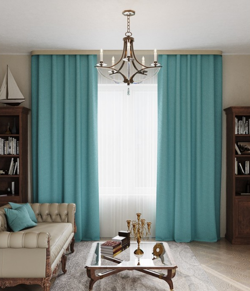 портьера Кардиф 180*280 бирюзовый ГП