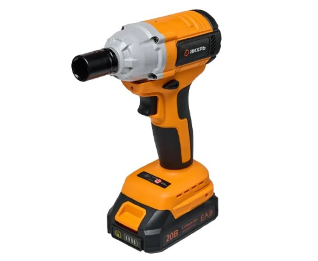 Гайковерт аккумуляторный АГ-300/20Li (в комплекте 2 АКБ и ЗУ) в кейсе Вихрь