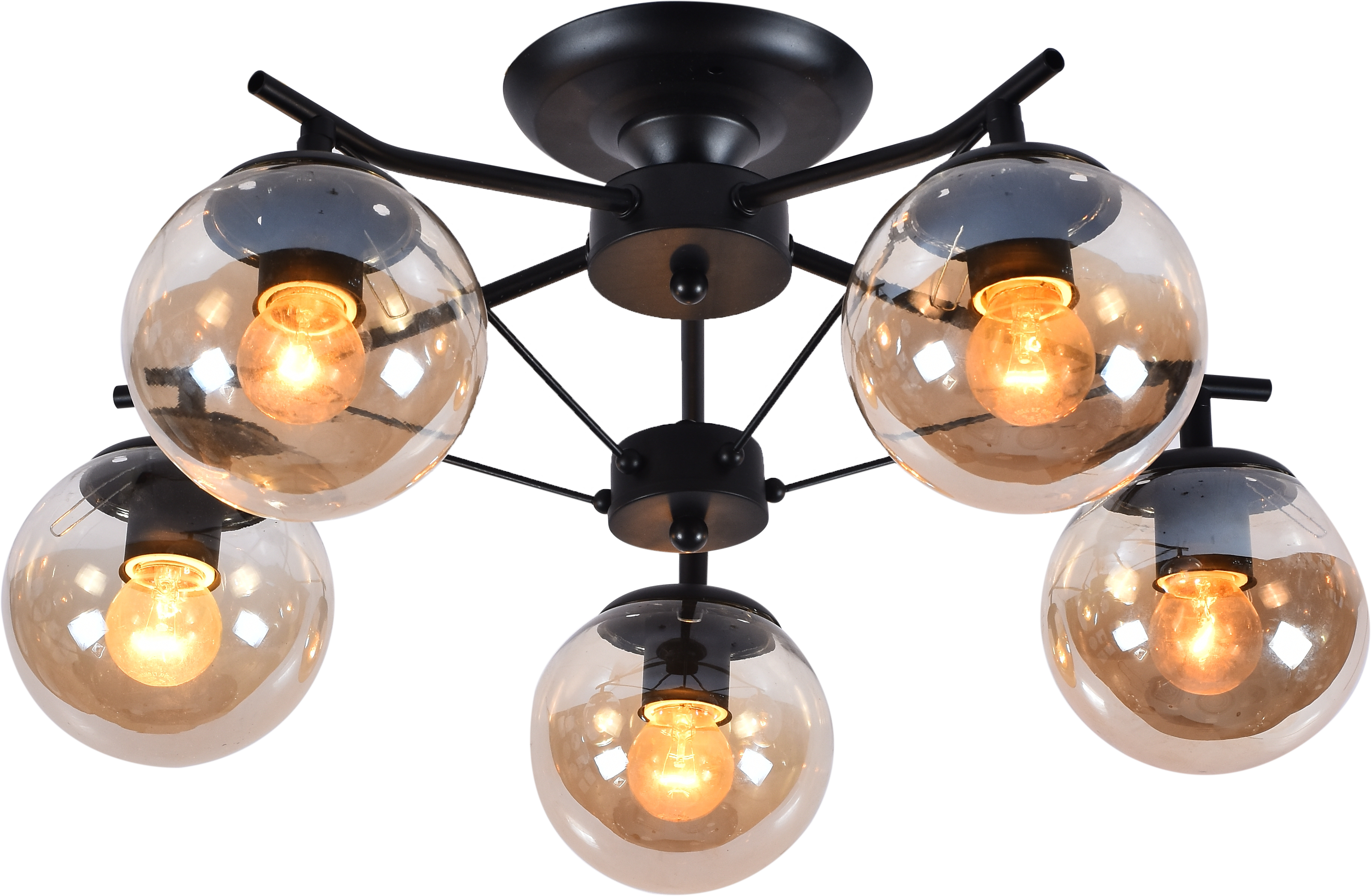 Люстра AU11635/5 BK черный Е27 5х60W