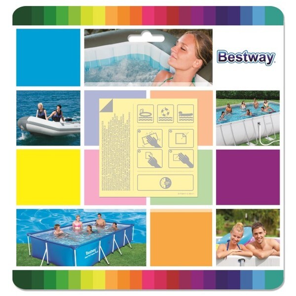 Ремкомплект: 10 самоклеящихся заплаток из ПВХ повышенной плотности 42,3 кв.см Bestway (62068)