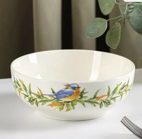 Салатник "Флора и Фауна" 580 мл, 15,5х6 см									