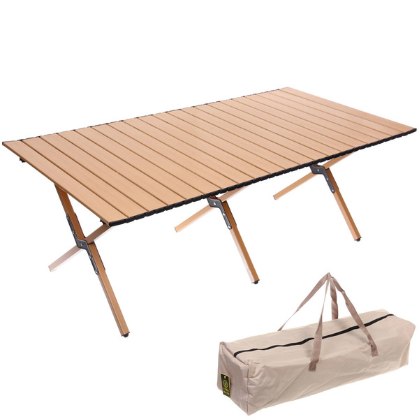 Стол кемпинговый складной DC-5020 серия LUCERO, 116*58*42 см,  цвет: светлое дерево, Турис Мастер