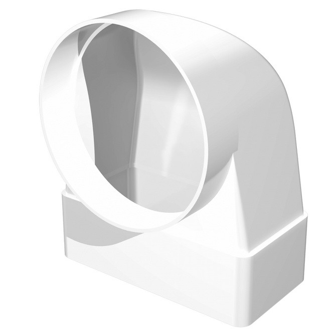 Соединитель угловой 90°, плоского с круглым 60х204/D125 (24)