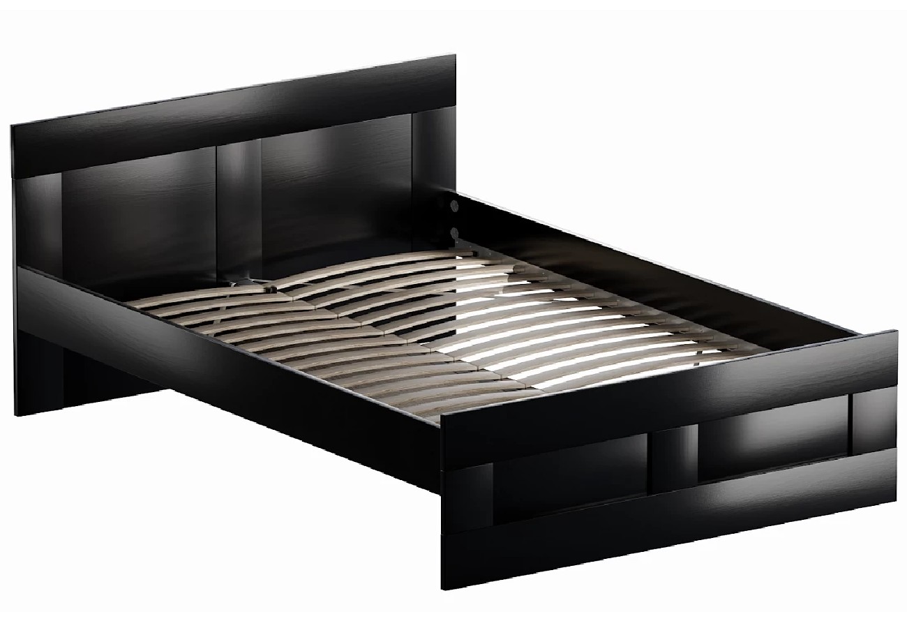 Кровать двойная СИРИУС 140х200 Дуб Венге RU