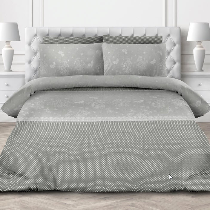 КПБ Лен в Хлопке 1,5 сп (н) рис 21170 вид 1, "Sonnet", Льняной прованс