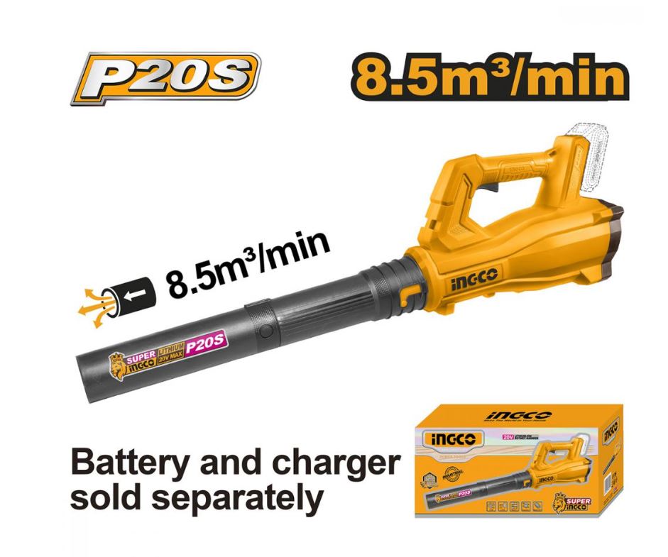 Воздуходувка акк. INGCO 20в Li-Ion 18500 об/мин  CABLI20323 без АКБ и З/У INDUSTRIAL