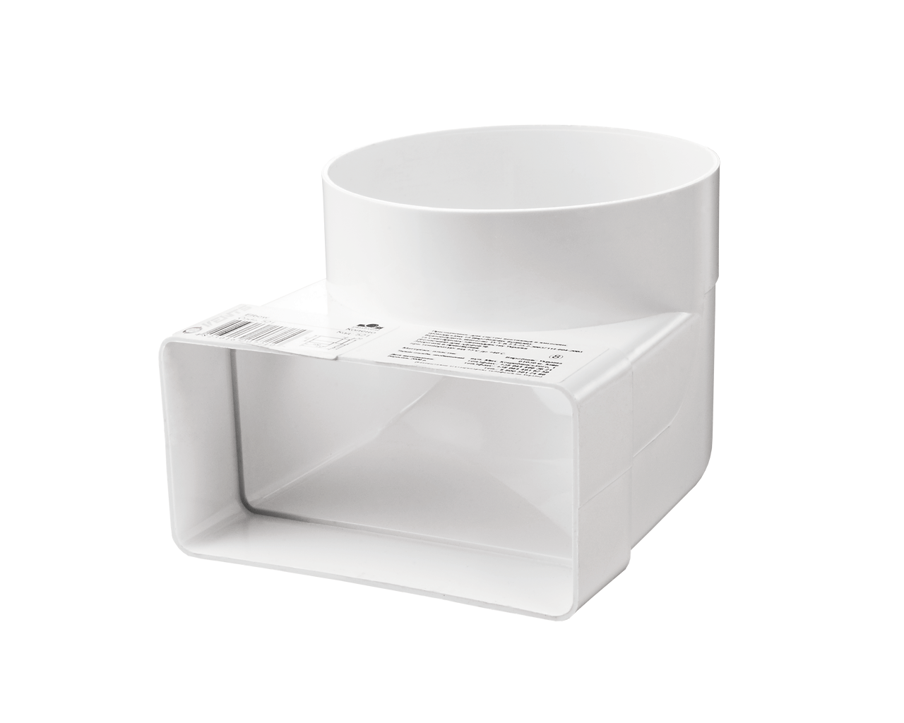 Соединитель угловой 90° плоского с круглым 110*55/D100 (35)