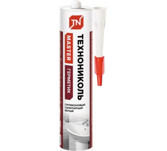 Герметик ТЕХНОНИКОЛЬ санитарный силиконовый белый 280 мл (12)