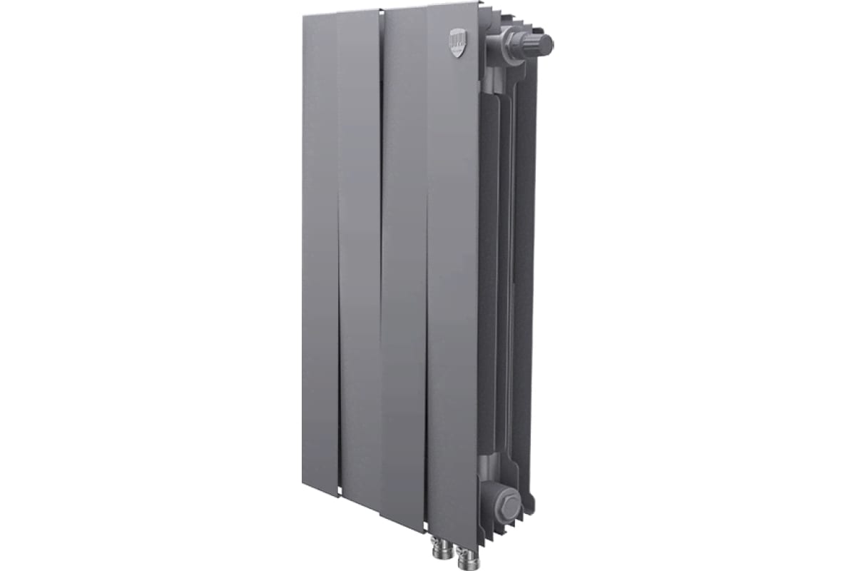 Радиатор биметаллические Royal Thermo PianoForte 500/Silver Satin - 4 секц. (Вт 180)(_1/1_)