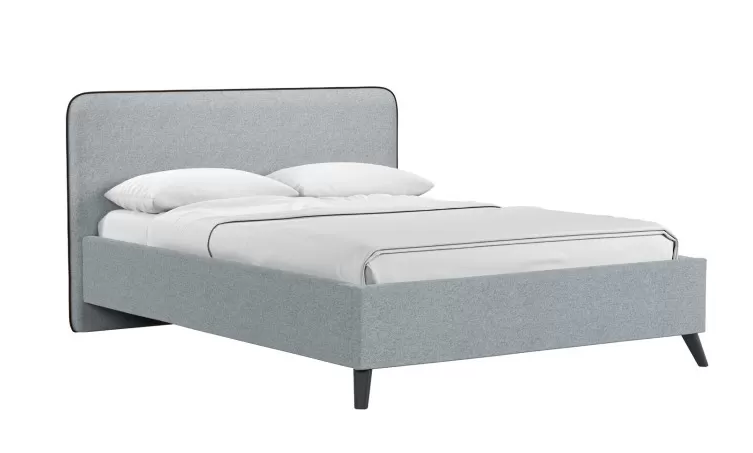 Кровать Миа 140 двойная НР (Bravo grey (серый)Лайт 10)(основание+дно+механизм)
