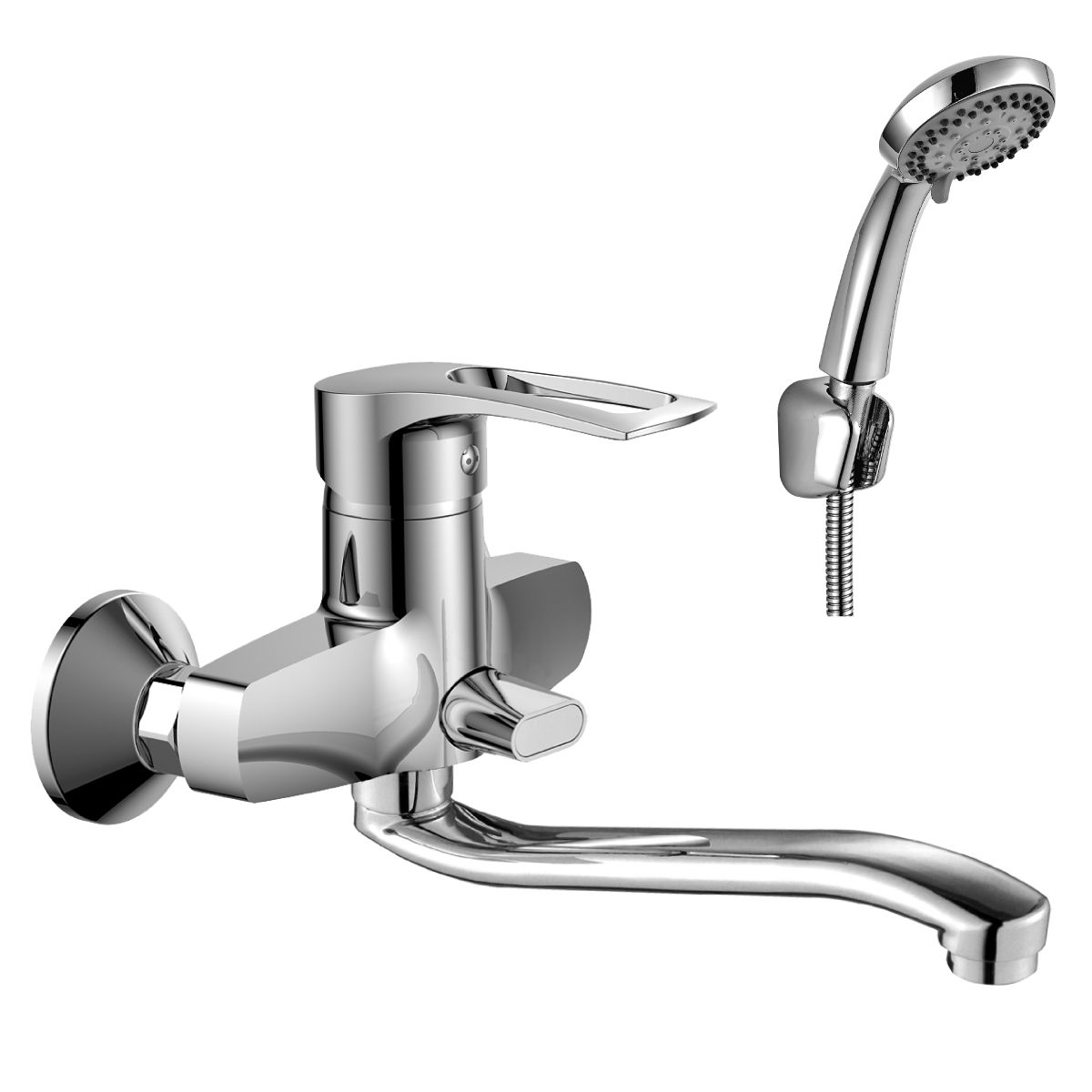 Смеситель Россинка для ванны T40-34 (35мм) хром S-образный излив 350мм (12)