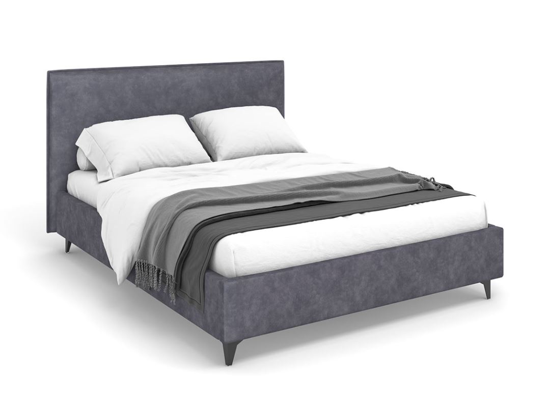 Кровать Ингрид (24) (с.м.160*200) (ТКФ), ЦП 250 Tango grey, ВариантКроя1