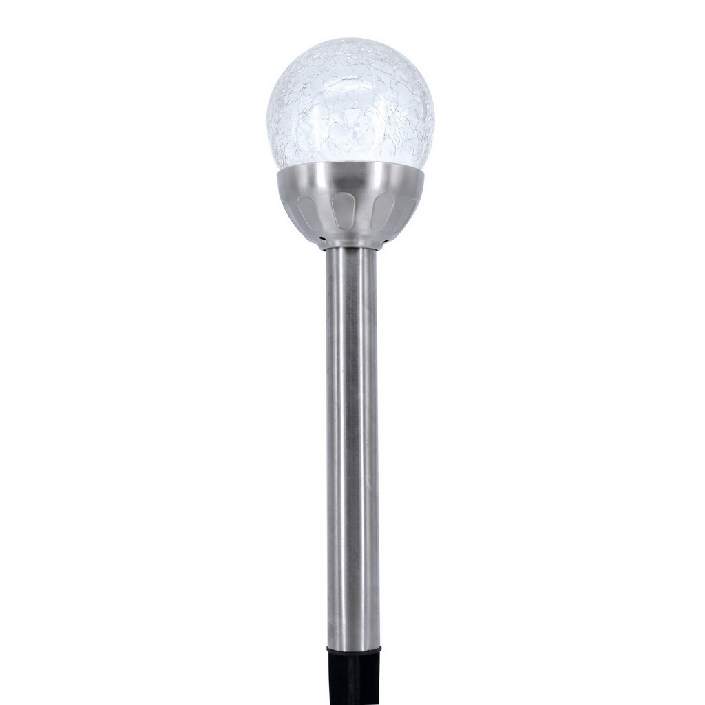 Светильник садовый Smartbuy на солнечной батарее, нержавеющая сталь, стекло, 37 см (SBF-103)/12