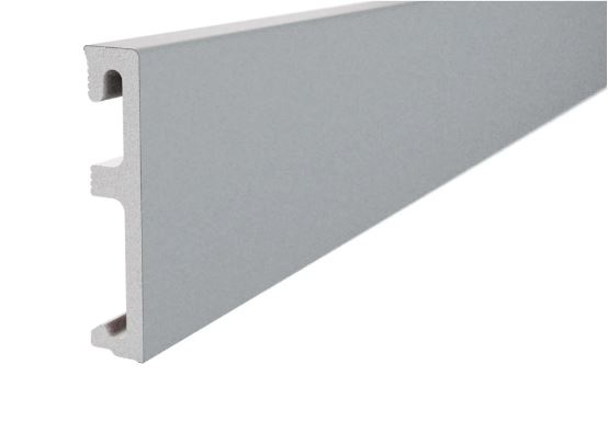 Плинтус напольный ALPHA 80 Серый  2,4м (10)