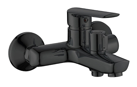 Смеситель для ванн с душем Lagos Black короткий излив c аксессуарами, арт. LG54B(_10_)