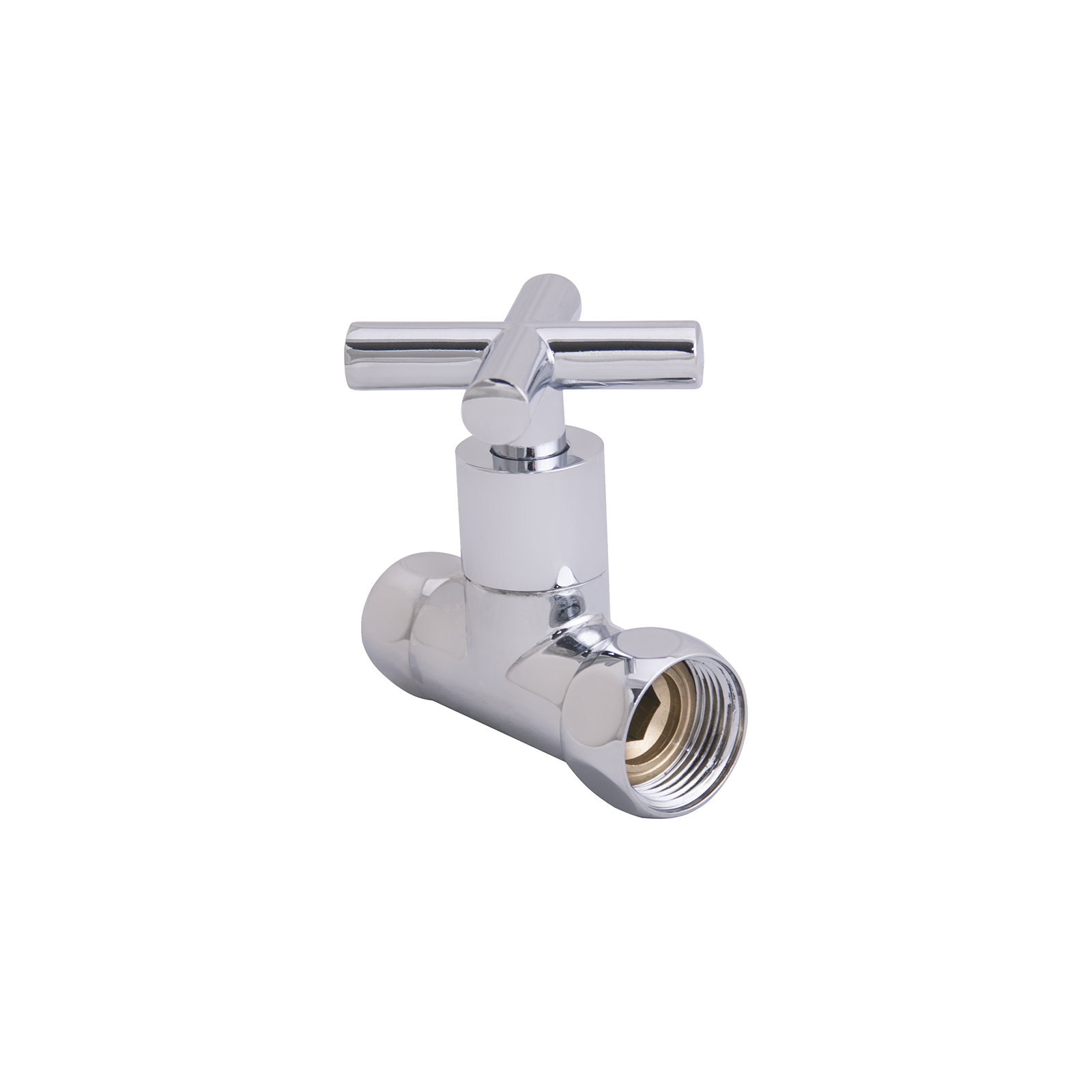 Кран для полотенцесушителя прямой вентиль, хром, 1"3/4" В*В