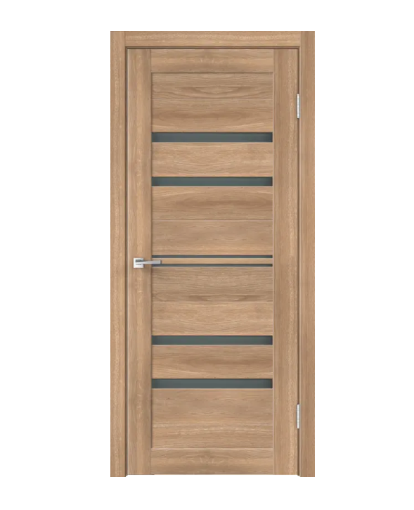 Дверь Линия Х6 Дуб европейский/стекло графит ПО 800