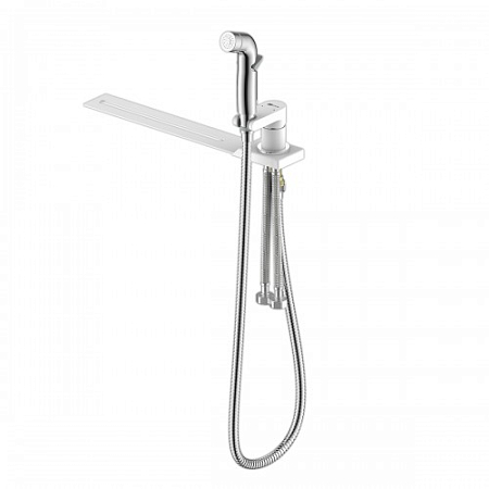 Смеситель для унитаза"SOLO" с гигиеническим душем, хром/белый(_12_)