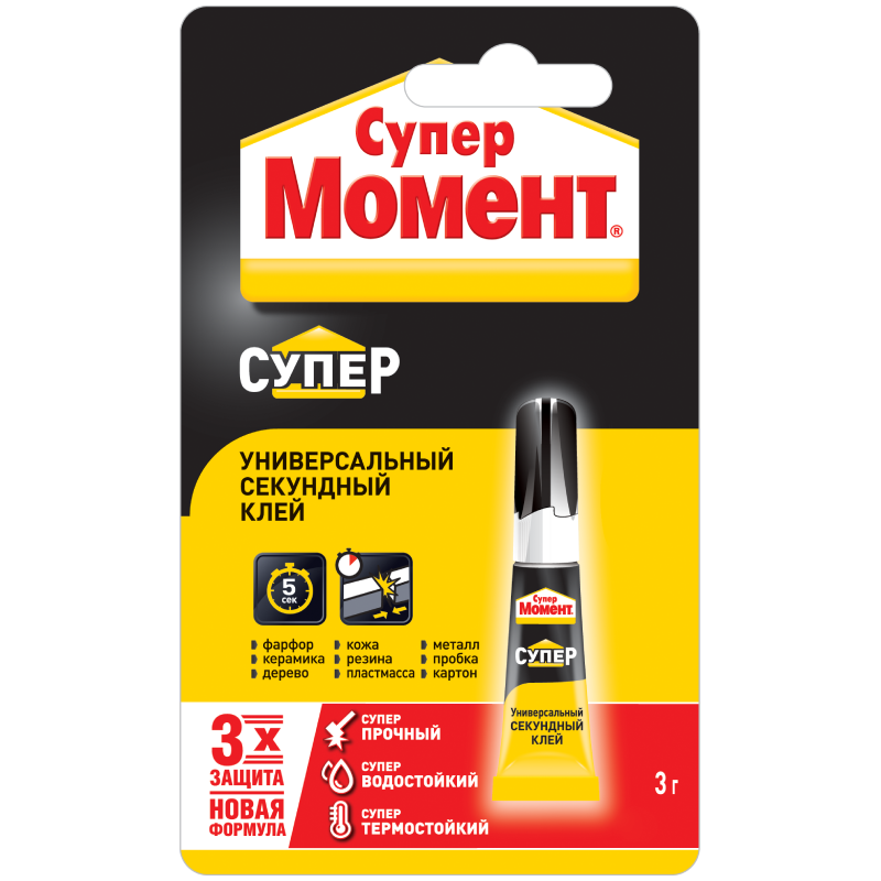 Клей "Супер Момент" Ш/б 3 г (1/120)