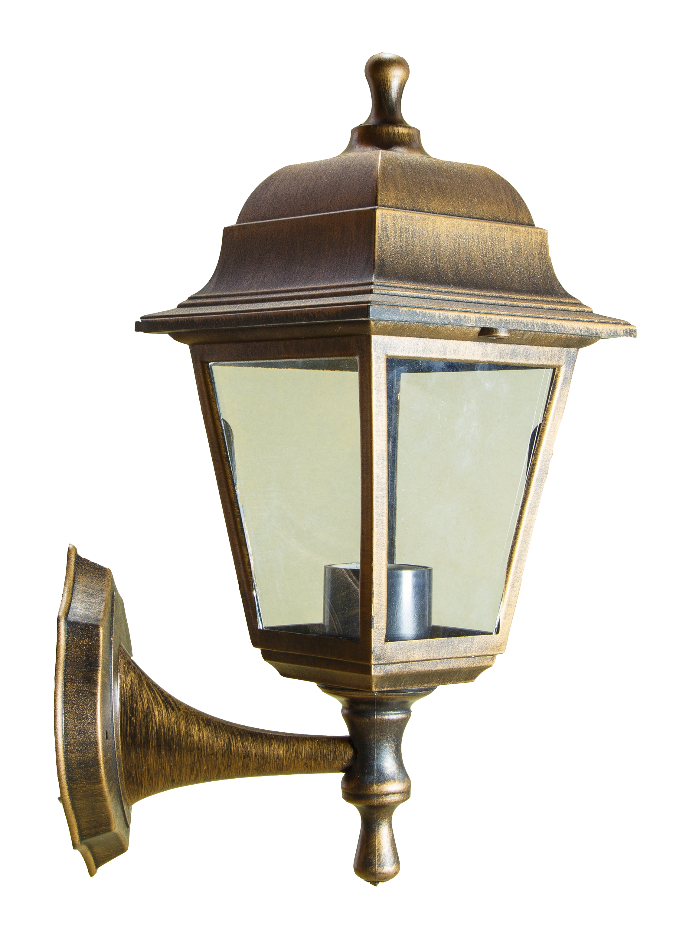 Светильник садово-парковый четырехгранный настенный 60вт, Е27, бронза, IP44 (4)