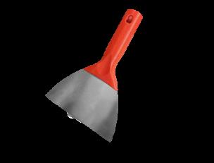 Шпатель-скребок DЕCOR 80 мм, 0,7 мм, коническая резьба, для удаления краски (34/170)