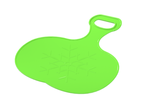 Санки-ледянки "Снежинка" 410*335мм (100) АП 091