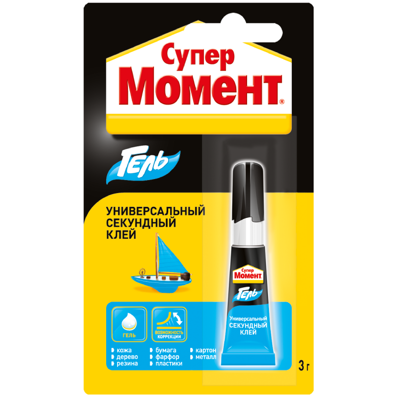 Клей "Супер Момент" Гель Ш/б 3 г (1/120)