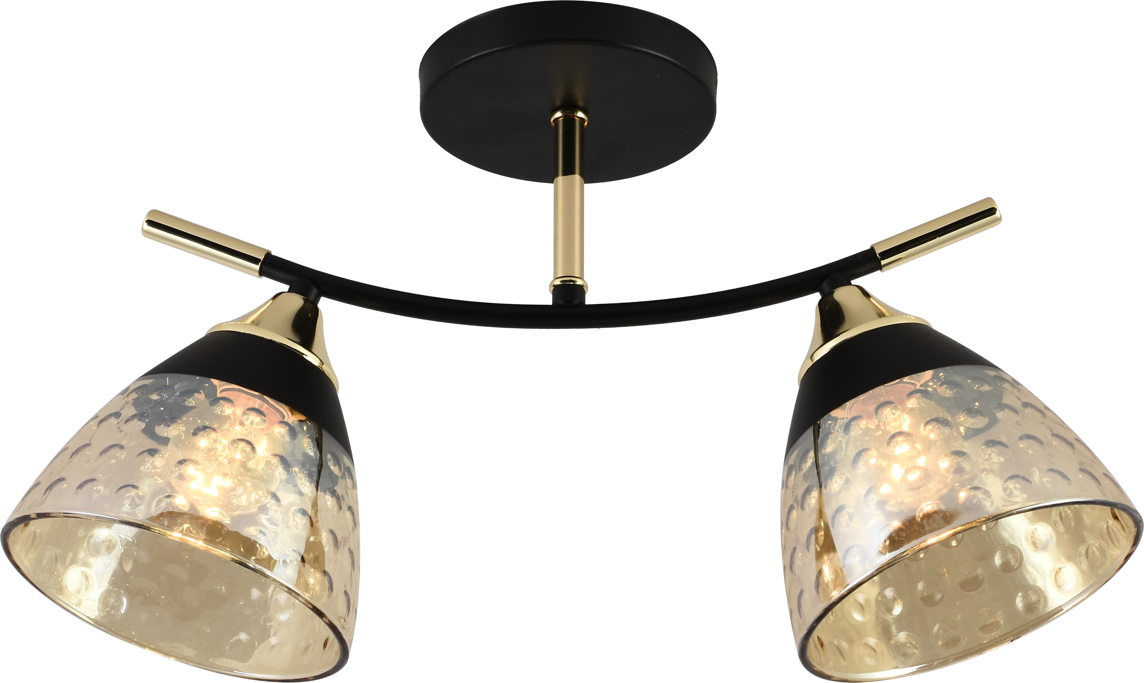 Светильник потолочный AU11628/2 BK+FGD черный+золото Е27 2х60W