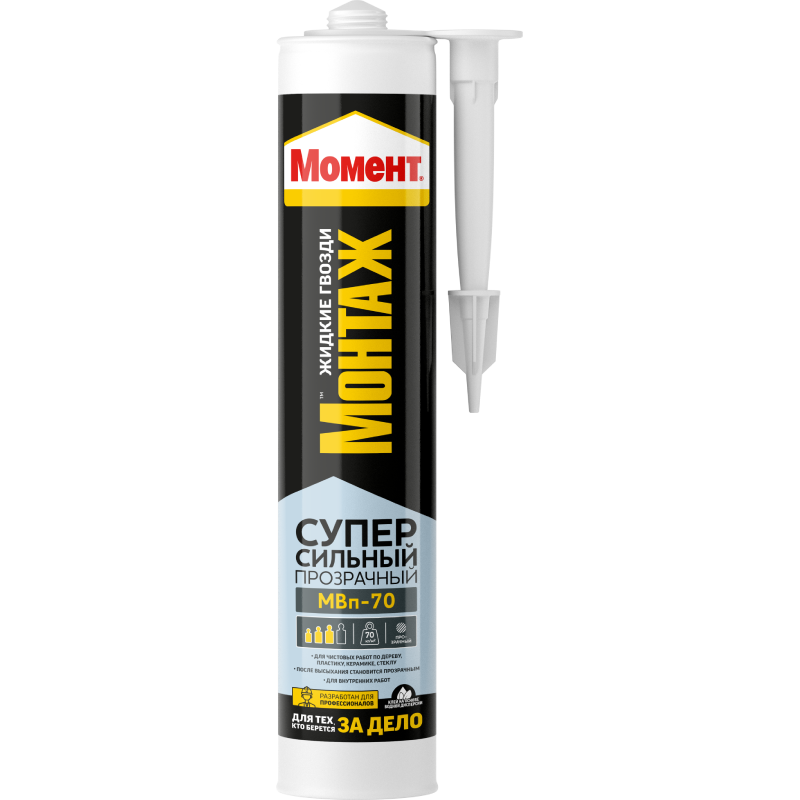 Клей "Момент Монтаж Суперсильный Прозр" 280 г (12)
