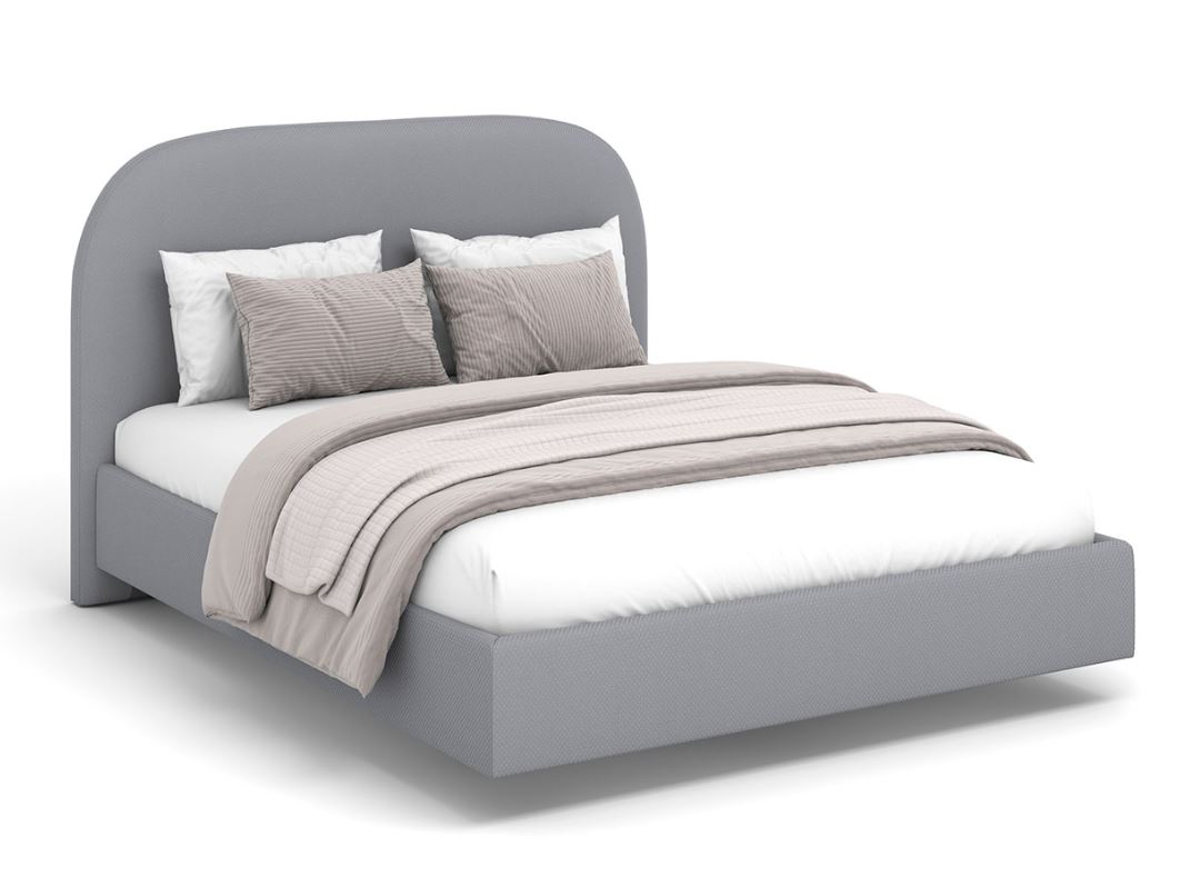 Кровать Афина (24) (с.м.160*200) Softy steel, ВариантКроя1,