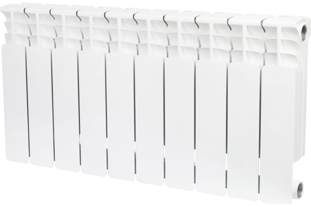 Радиатор биметаллический STOUT Space 500 10 секций боковое подключение RAL9016 (Вт 183)(_1_)