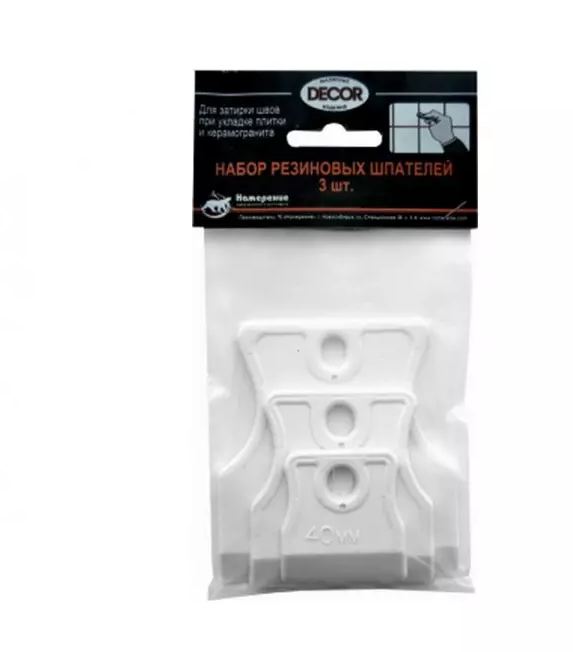Набор резиновых шпателей 3 шт. 40, 60, 80 мм (80шт/400шт)