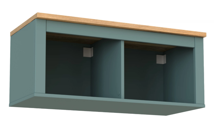 Полка Сага 2 бирюза ясень