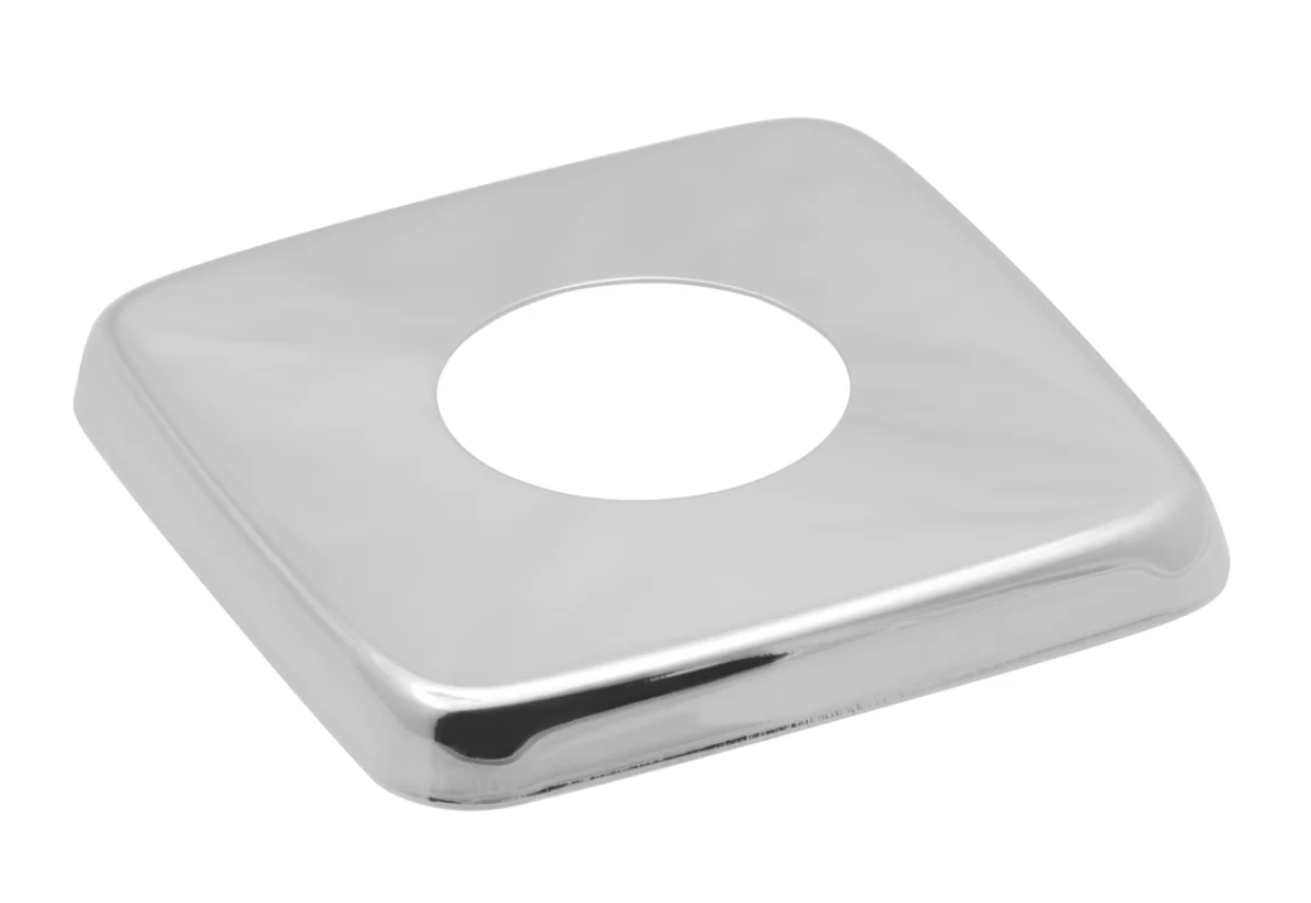 Чашка декоративная (отражатель) 3/4" квадрат низкий (нержавеющая сталь, хром), MP-У