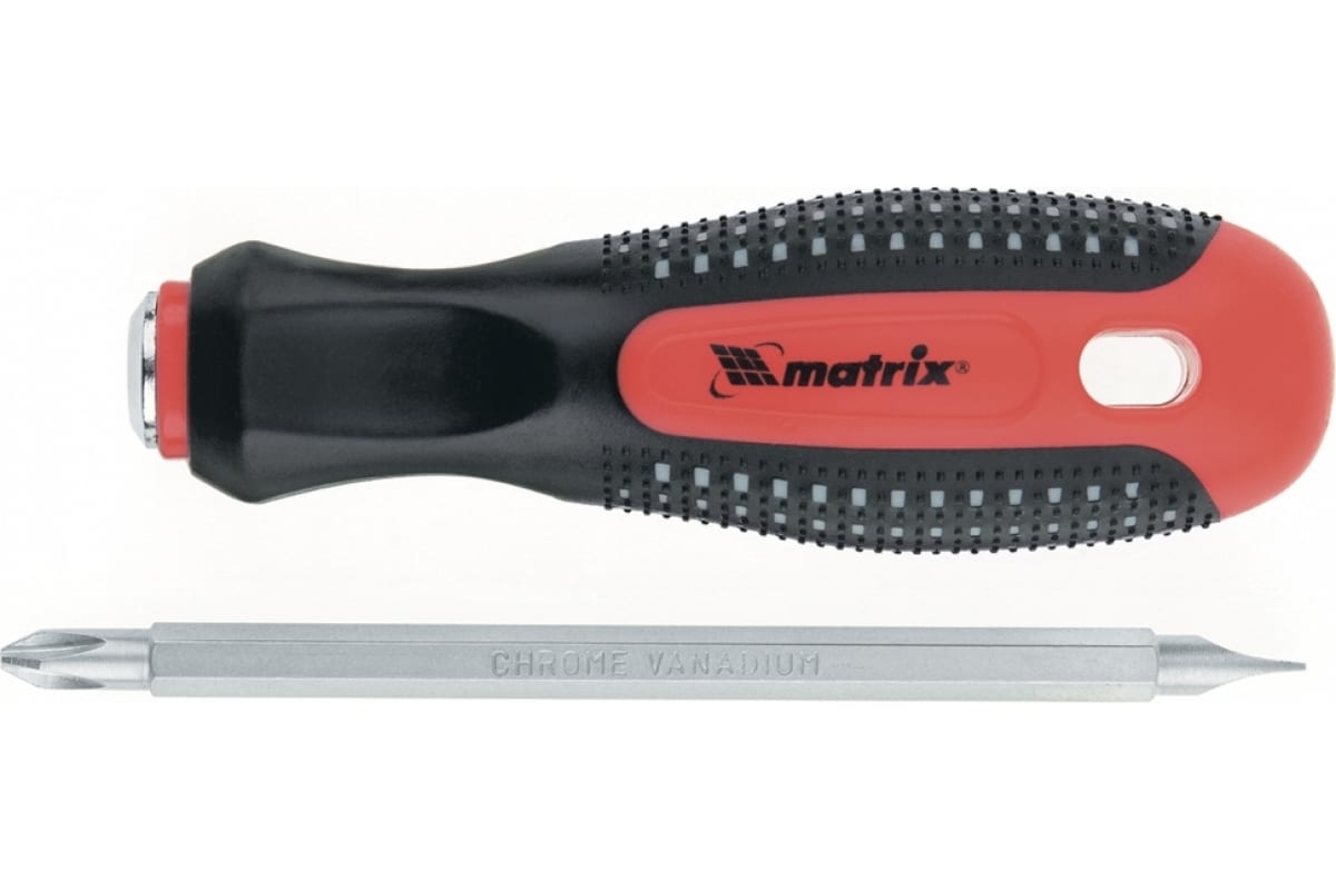 Отвертка комбинированная Fusion SL6,0 / PH2 мм, CrV, 3-х комп рук "anti slip"// Matrix (120)