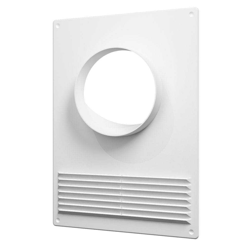 Площадка торцевая ERA пластиковая с решеткой 180х250 фланец D100 (22)