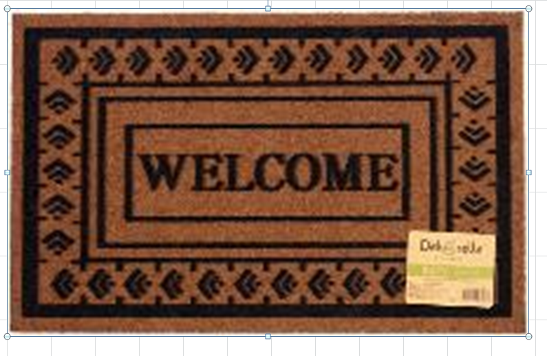 Коврик влаговпитывающий Dekorelle SOFT 008 "Welcome", коричневый,45x75 (25)