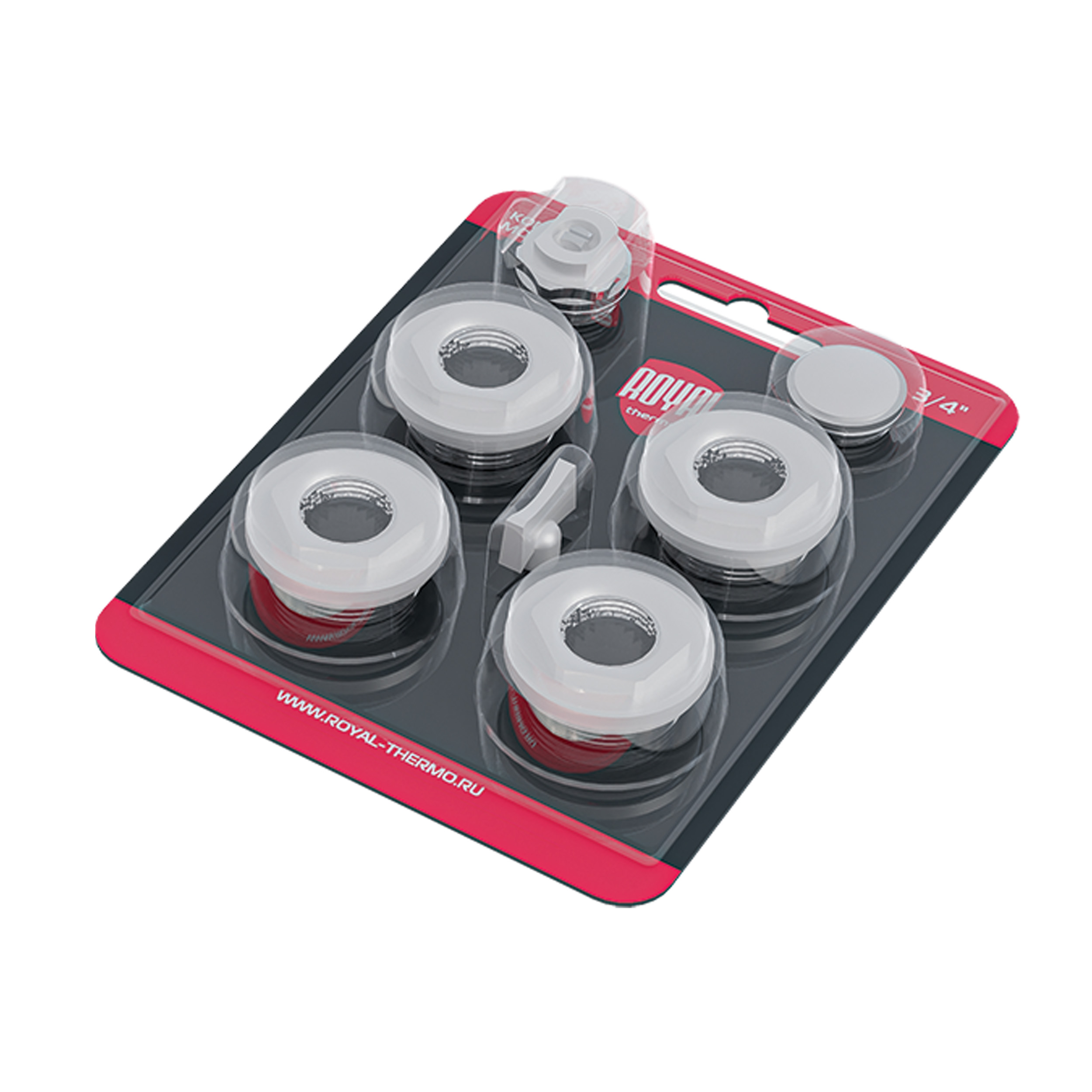 Комплект монтажный Royal Thermo 1”х 1/2" белый (40)