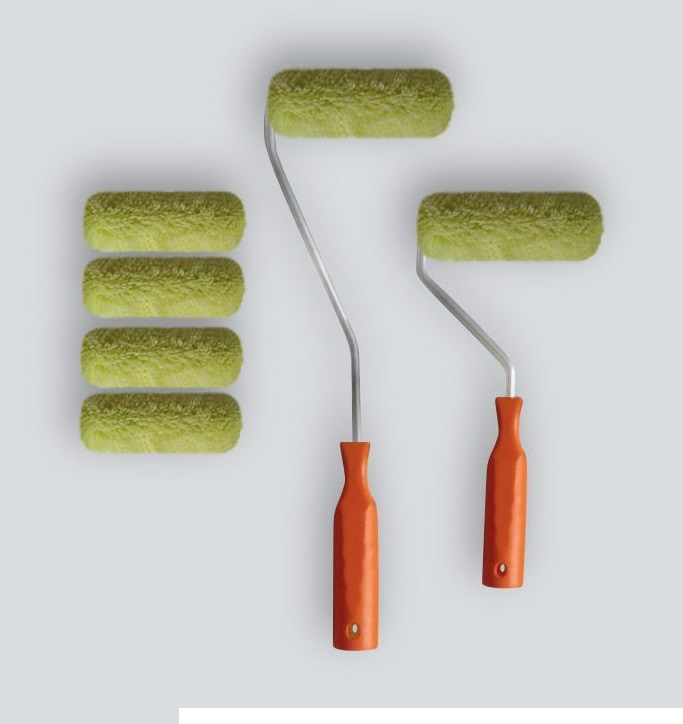 Набор "Бравый Прораб", 2 ручки + 6 роликов полиакрил, 100 мм, "В.Е. mini" (45шт/уп)